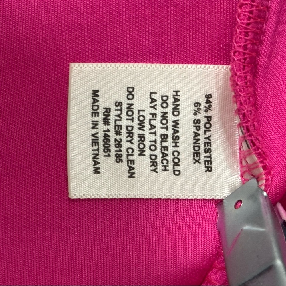 Monteau Hot Pink Peplum Sleeveless Top - Picture 11 of 13